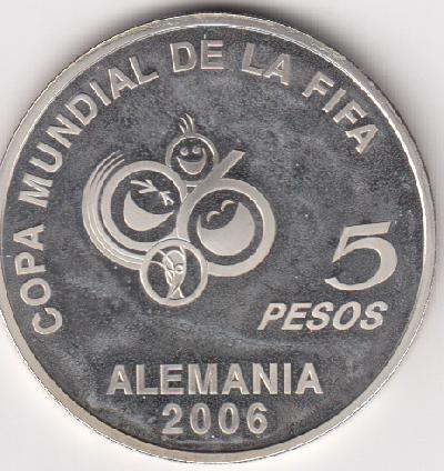 Beschrijving: 5 Pesos FIFA WORLD CUP SOCCER 2006